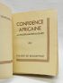 MARTIN DU GARD : Confidence africaine - Prima edizione - Edition-Originale.com