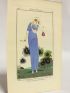 Costumes parisiens. Petite robe de jardin, par Poiret, en crêpe de laine bleu. Fichu et poignets de lingerie (pl.99, Journal des Dames et des Modes, 1913 n°43) - Edition Originale - Edition-Originale.com
