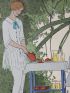 Le Goûter au jardin (pl.1, in La Gazette du Bon ton, 1913 n°10) - Erste Ausgabe - Edition-Originale.com