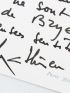 MATHIEU : Bristol autographe signé adressé à Paul Chassagne - Autographe, Edition Originale - Edition-Originale.com
