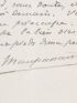 MAUPASSANT : Carte-lettre autographe signée à la Comtesse Potocka : « Votre conscience me préoccupe. Je m'efforcerai de bien la diriger. » - Signiert, Erste Ausgabe - Edition-Originale.com