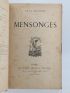 MAUPASSANT : Mensonges - Signed book, First edition - Edition-Originale.com