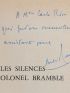 MAUROIS : Les silences du colonel Bramble [tu seras un homme mon fils] - Autographe - Edition-Originale.com