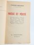 MAURRAS : Poésie et vérité - Signiert, Erste Ausgabe - Edition-Originale.com