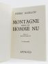 MAZEAUD : Montagne pour un homme nu - Autographe, Edition Originale - Edition-Originale.com