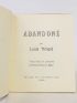 MENARD : Abandoné - First edition - Edition-Originale.com