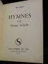 MENARD : Hymnes à la présence solitaire - Signed book, First edition - Edition-Originale.com