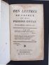 MIRABEAU :  Des Lettres de cachet et des Prisons d'état. Ouvrage posthume, composé en 1778 - Edition Originale - Edition-Originale.com