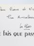 MISS-TIC : Je ne fais que passer - Libro autografato, Prima edizione - Edition-Originale.com