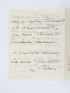 MONTESQUIOU : Lettre autographe signée de Robert de Montesquiou à propos de ses poèmes qu'il conseille de son correspondant - Signed book, First edition - Edition-Originale.com
