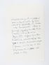 MONTHERLANT : Belle lettre autographe signée adressée à Robert de Saint-Jean à propos de sa vision de la tauromachie : 