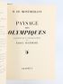 MONTHERLANT : Paysage des Olympiques - Prima edizione - Edition-Originale.com