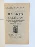 NERVAL : Balkis et Salomon. Histoire de la Reine du Matin et du Prince des Génies - Edition-Originale.com