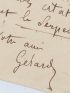 NERVAL : Lettre autographe signée de Gérard de Nerval adressée à Joseph Méry - Libro autografato, Prima edizione - Edition-Originale.com