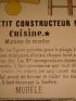 Le Petit constructeur n°77 : Cuisine - First edition - Edition-Originale.com