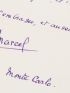 PAGNOL : Affectueuse lettre autographe signée adressée son grand ami Carlo Rim à propos du droit d'auteur au cinéma - Autographe, Edition Originale - Edition-Originale.com