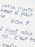 PAULHAN : Billet autographe signé et adressé à l'éditrice de son ouvrage Paroles transparente Felia Leal : 