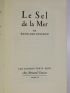 PEISSON : Le sel de la mer - Signed book, First edition - Edition-Originale.com