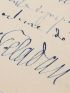 PELADAN : Lettre autographe signée adressée à un confrère écrivain à propos de son mutisme lié à son état de santé précaire - Signiert, Erste Ausgabe - Edition-Originale.com