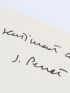 PERRET : Lettre autographe adressée à Roger Nimier : 