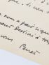 PERRET : Lettre autographe adressée à Roger Nimier - Signed book, First edition - Edition-Originale.com