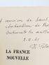 PETAIN : La France nouvelle - Appels et messages 17 juin 1940 - 17 juin 1941 - Autographe, Edition Originale - Edition-Originale.com