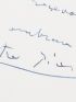 PICASSO : Billet autographe signé à Max Pellequer : 