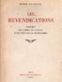 PICHETTE : Les revendications - Autographe, Edition Originale - Edition-Originale.com