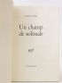 PICON : Un champ de solitude - First edition - Edition-Originale.com