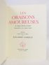 PILLET : Les oraisons amoureuses de Jeanne-Aurélie Grivolin - Edition-Originale.com