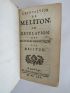 PITHOIS : L'apocalypse de Meliton, ou revelation des mysteres cenobitiques par Meliton - Edition Originale - Edition-Originale.com