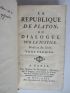 PLATON : La république de Platon, ou dialogue sur la justice - Edition Originale - Edition-Originale.com