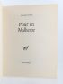 PONGE : Pour un Malherbe - First edition - Edition-Originale.com