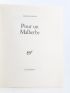 PONGE : Pour un Malherbe - First edition - Edition-Originale.com