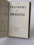 PRADON : Le triomphe de Pradon - First edition - Edition-Originale.com