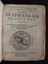 PROCLUS : Commentarius in sphaeram procli diadochi. Cui adiunctus est Computus Ecclesiasticus, cum Calendario triplici, et prognosatico tempestatum ex ortu et occasu stellarum - Prima edizione - Edition-Originale.com