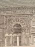 DESCRIPTION DE L'EGYPTE.  Le Kaire [Le Caire]. Élévation et coupe transversale de la mosquée de Soultân Hasan & Détail de la porte d'entrée. (ETAT MODERNE, volume I, planche 34) - Erste Ausgabe - Edition-Originale.com