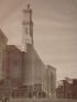 DESCRIPTION DE L'EGYPTE.  Le Kaire [Le Caire]. Vue perspective extérieure de la mosquée de Soultân Hasan. (ETAT MODERNE, volume I, planche 38) - First edition - Edition-Originale.com