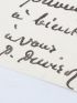 PUVIS DE CHAVANNES : Empathique lettre autographe signée adressée à un ami affecté par une pénible nouvelle - Autographe, Edition Originale - Edition-Originale.com