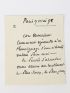 PUVIS DE CHAVANNES : Lettre autographe signée de Pierre Puvis de Chavannes - Autographe, Edition Originale - Edition-Originale.com