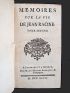 RACINE : Lettres de jean Racine et Memoires sur sa vie - Prima edizione - Edition-Originale.com