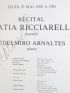 RICCIARELLI : Programme musical d'un récital dédicacé par Katia Ricciarelli - Signed book, First edition - Edition-Originale.com