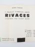 ROBLES : Rivages - Autographe, Edition Originale - Edition-Originale.com