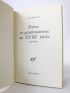 ROUDAUT : Poètes et grammariens au XVIIIème siècle. Anthologie - Autographe, Edition Originale - Edition-Originale.com