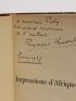 ROUSSEL : Impressions d'Afrique - Autographe, Edition Originale - Edition-Originale.com