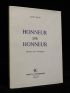 SAINT HELM : Honneur sur honneur (plaidoyer pour l'intelligence) - First edition - Edition-Originale.com