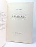 SAINT-JOHN PERSE : Anabase - Autographe - Edition-Originale.com