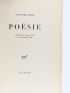 SAINT-JOHN PERSE : Poésie - Prima edizione - Edition-Originale.com