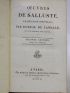 SALLUSTE : Oeuvres de Salluste - Edition-Originale.com