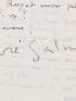 SALMON : Lettre autographe signée adressée à Carlo Rim : 